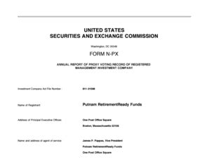 Putnam Retirementready 2020 Fund Class A (PRRMX).